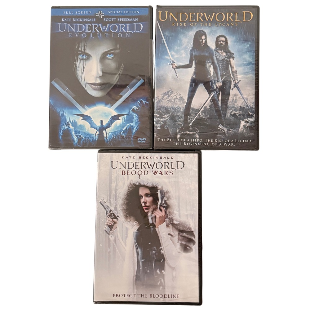 Underworld 3 Movie DVD Bundle Evolution Rise of Lycans Blood Wars New Sealed